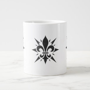 De Café Grande "Fleur-de-lis Estilizada" Caneca Especial