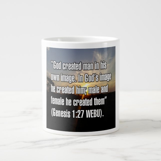 De Café Grande Gênesis 1:27 WEBU Caneca (Frente)