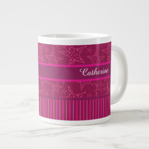 De Café Grande Gift Mug para ela, caneca personalizada, rosa
