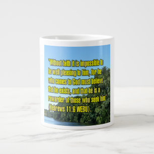 De Café Grande Hebreus 11:6 WEBU Caneca