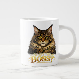 De Café Grande Impressão para uma caneca com um gato Maine Coon