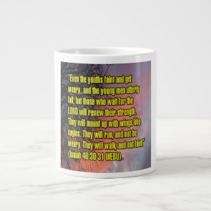 De Café Grande Isaiah 40:30-31 WEBU Caneca
