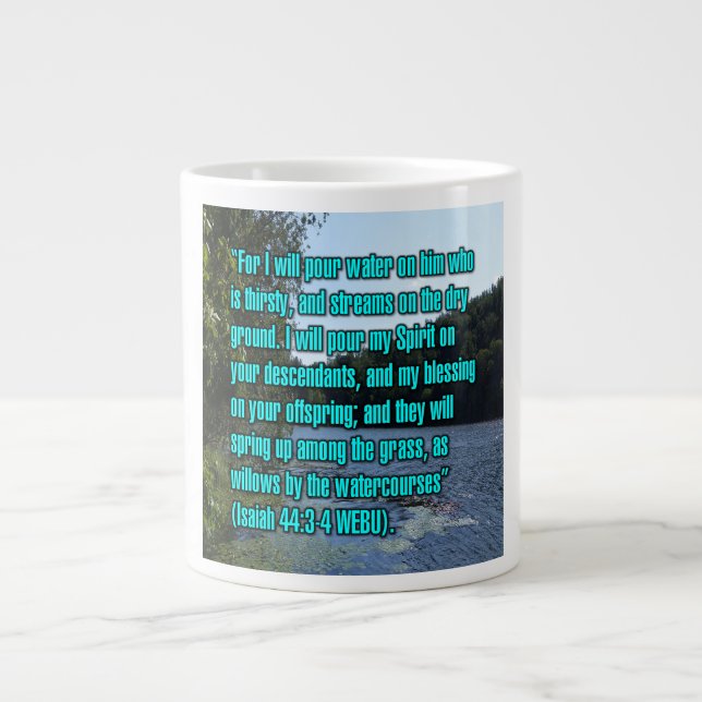 De Café Grande Isaiah 44:3-4 WEBU Caneca (Frente)