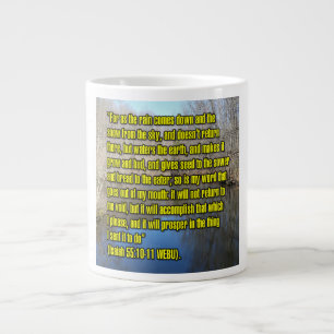 De Café Grande Isaiah 55:10-11 WEBU Caneca