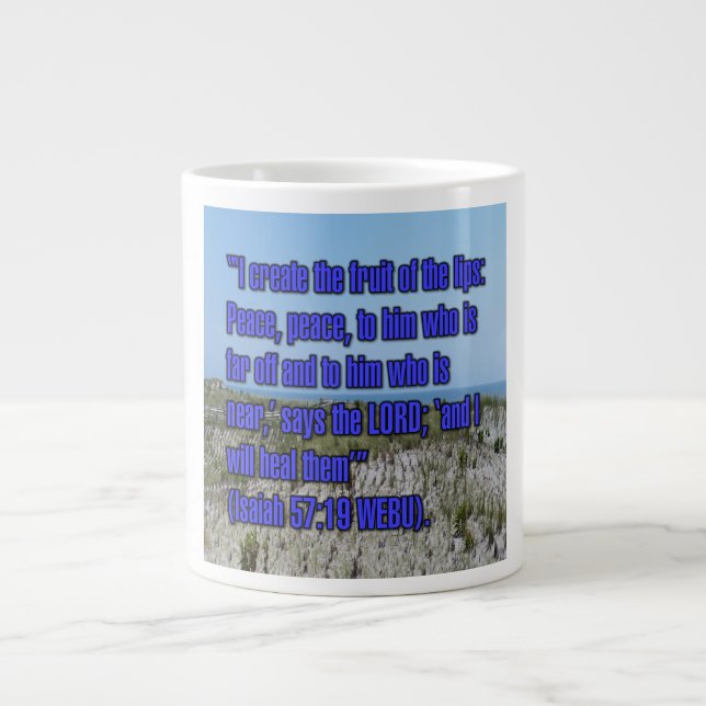 De Café Grande Isaiah 57:19 WEBU Caneca (Frente)