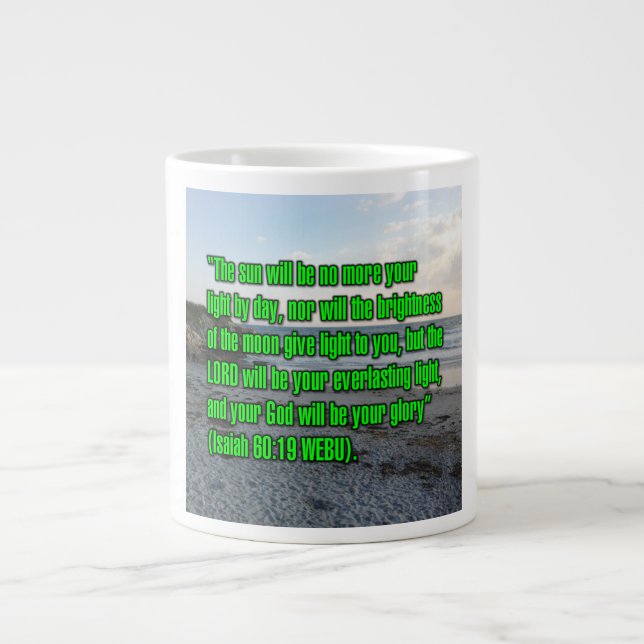 De Café Grande Isaías 60:19 WEBU Caneca (Frente)