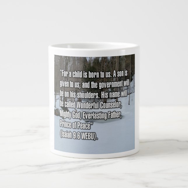 De Café Grande Isaías 9:6 WEBU Caneca (Frente)