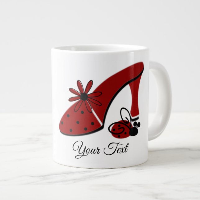 De Café Grande Joaninha - Caneca Jumbo (Frente Esquerda)