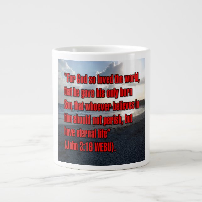 De Café Grande John 3:16 WEBU Caneca (Frente)