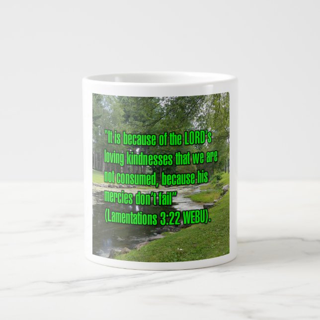De Café Grande Lamentações 3:22 WEBU Caneca (Frente)