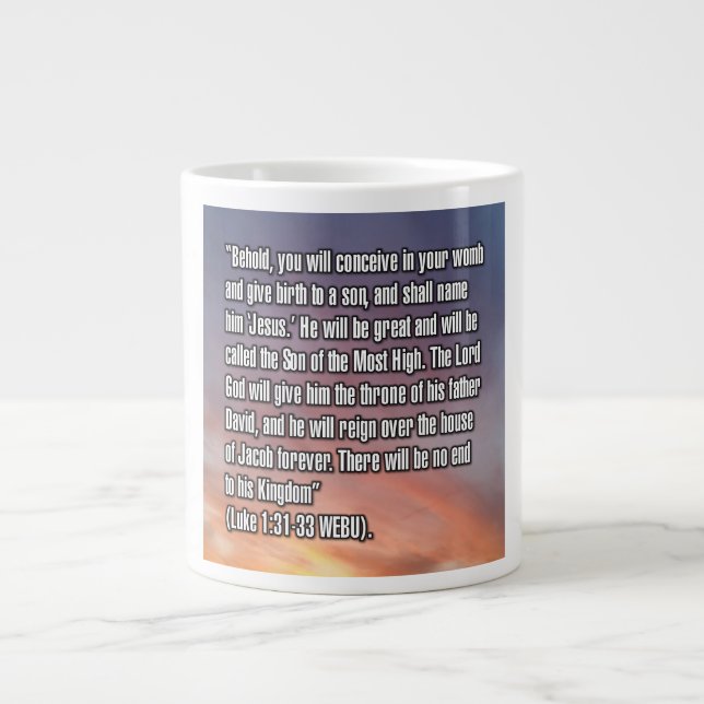 De Café Grande Lucas 1:31-33 WEBU Caneca (Frente)