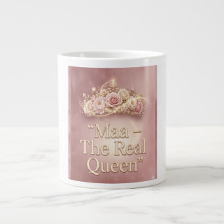 De Café Grande Maa A Verdadeira Rainha - Caneca Coroa Floral | Ro