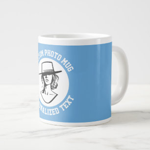 De Café Grande Minha Face em uma Caneca Gigante Azul PÓS personal