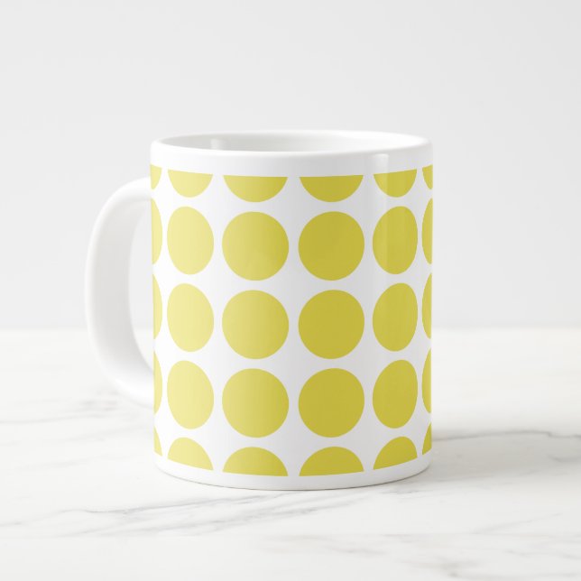De Café Grande Mini caneca do jumbo das bolinhas (Frente Esquerda)
