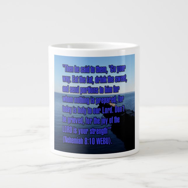 De Café Grande Nehemiah 8:10 WEBU Caneca (Frente)
