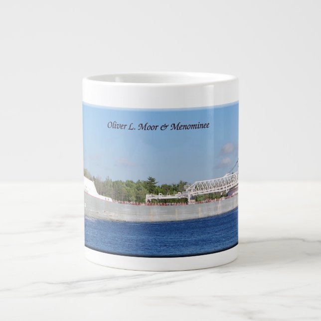 De Café Grande Oliver L. Moore & Menominee caneca jumbo (Frente)