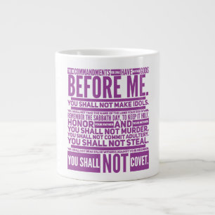 De Café Grande Os 10 Mandamentos Caneca Jumbo