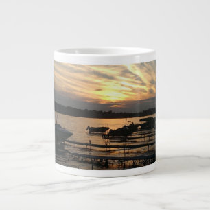 De Café Grande Pôr do sol sobre o lago - Caneca