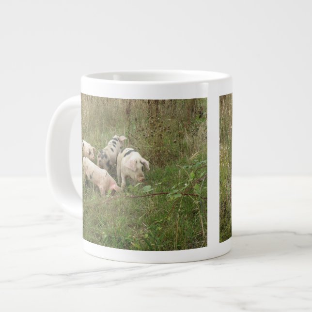 De Café Grande Porcos em uma caneca (Frente Esquerda)