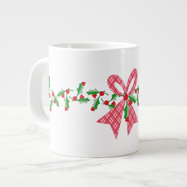 De Café Grande Presente (adicione seus presentes) Caneca Jumbo (Frente Esquerda)