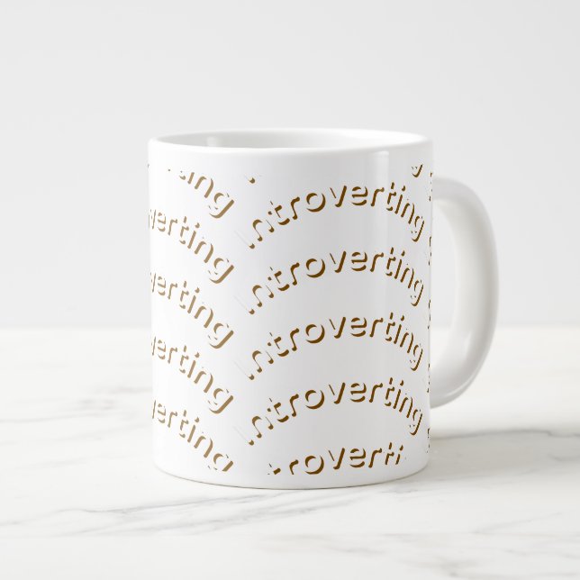 De Café Grande presente caneca personalizável para introvertidos (Frente Esquerda)
