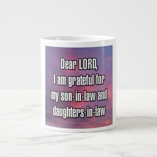 De Café Grande Querido SENHOR, sou grato pelo meu genro... Caneca (Frente)