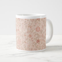Rosa Dourada Delta 7 | Caneca Floral Pêssego Suave