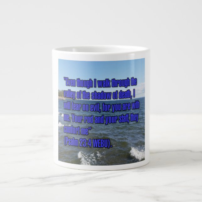 De Café Grande Salmo 23:4 WEBU Caneca (Frente)