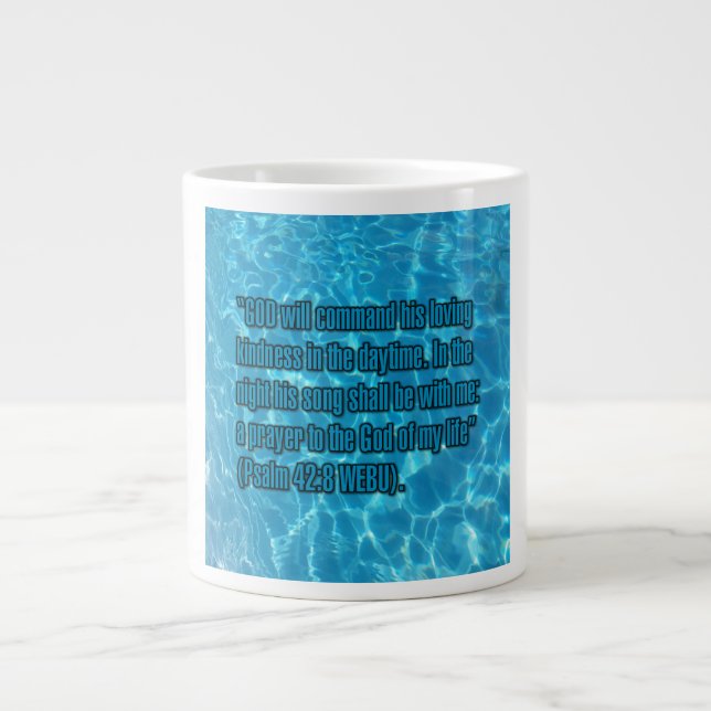 De Café Grande Salmo 42:8 WEBU Caneca (Frente)