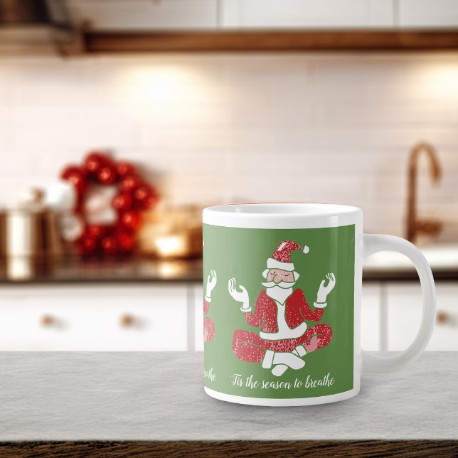 De Café Grande Santa Yoga | Caneca Jumbo (Santa Yoga | Jumbo Mug)
