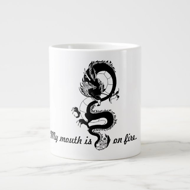 De Café Grande Uma caneca clássica com um dragão (Frente)