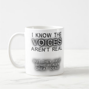 De Café Grandes Ideias Vozes Caneca Divertida Humor