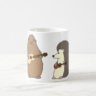 De Café Groundhog, ouriço, e caneca dos Ukuleles