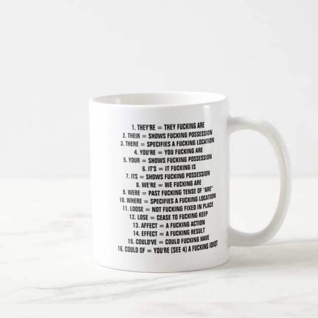 De Café Guia da caneca à gramática (Direita)
