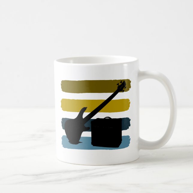 De Café Guitarra baixa e caneca do ampère (Direita)
