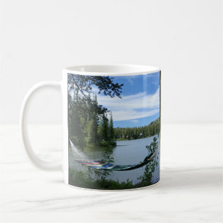 De Café Hammock, banco, caneca do lago mountain