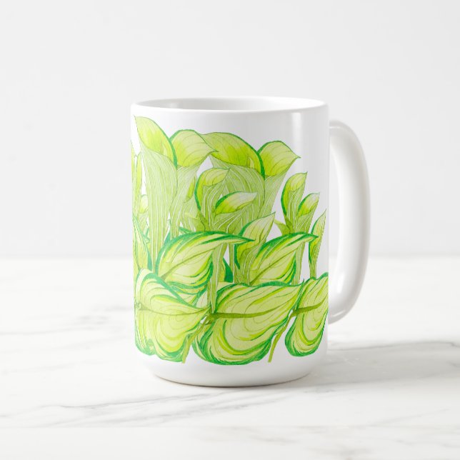 De Café "Harmonia em Verde" em uma caneca clássica (Frente Esquerda)