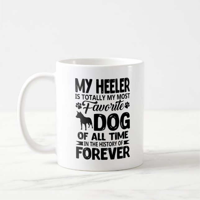 De Café Heeler azul é minha caneca favorita do cão (Esquerda)