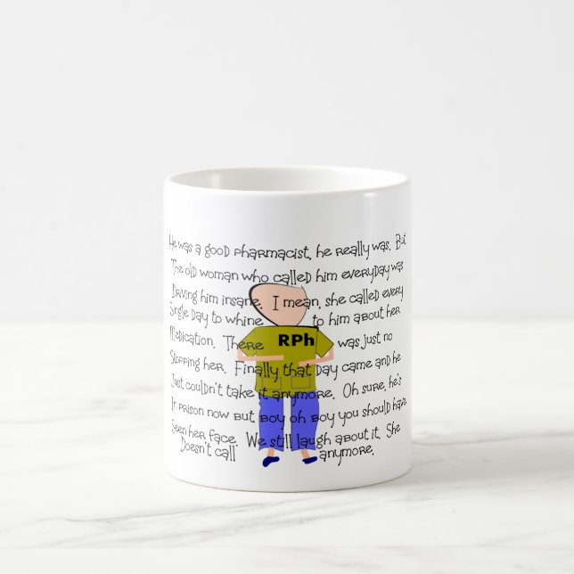 De Café História FARMACÊUTICA "Ele perdeu!" Caneca (Centro)