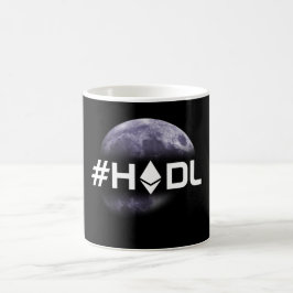 De Café #HODL Ethereum à caneca do preto da lua