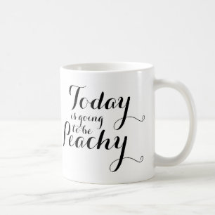De Café Hoje está indo ser caneca Peachy da caligrafia