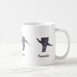 De Café Homem manchado da salamandra contra a caneca fêmea