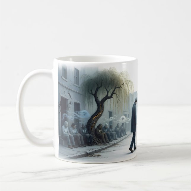 De Café Homem no Espelho Mudança Interior Caneca Surrealis (Esquerda)