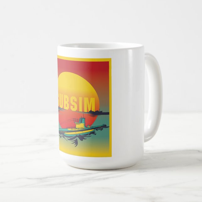De Café Horizonte SUBSIM Grande 15oz. Caneca (Frente Esquerda)