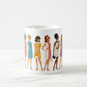 De Café Ícone da Moda dos Anos 60 Caneca
