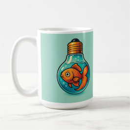 De Café Ideias Brilhantes Nadam Fundo - Caneca