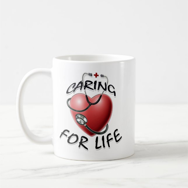 De Café Inquietação com a caneca da enfermeira da vida (Esquerda)