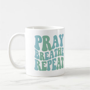 De Café Inspiração dizendo caneca Rezar repita