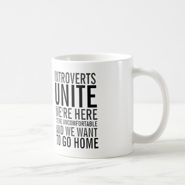 De Café Introverts une-se - nós queremos ir em casa caneca (Direita)