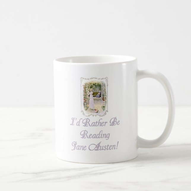 De Café IRBR Jane Austen! Caneca branca clássica, 2 (Direita)